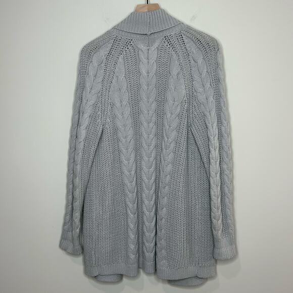 Haven Well Within Gray Heavyweight Open Cardigan Sweater Size M Talbots - Picture 5 of 8